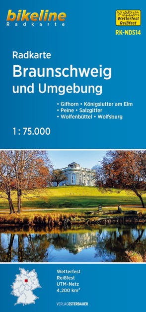 Radkarte Braunschweig und Umgebung (RK-NDS14) von Esterbauer Verlag