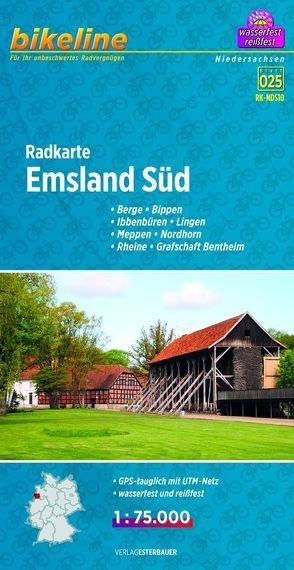 Radkarte Emsland Süd (RK-NDS10) von Esterbauer Verlag