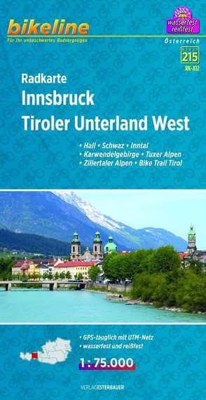 Radkarte Innsbruck Tiroler Unterland West (RK-A12) von Esterbauer Verlag