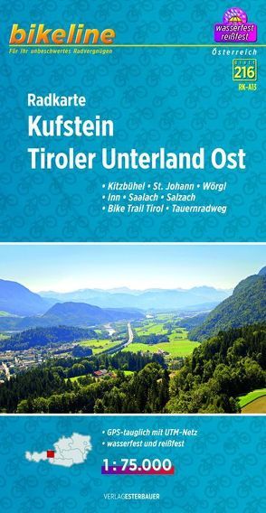 Radkarte Kufstein Tiroler Unterland Ost (RK-A13) von Esterbauer Verlag