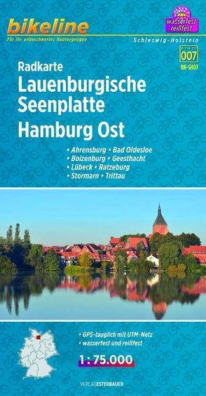 Radkarte Lauenburgische Seenplatte Hamburg Ost (RK-SH07) von Esterbauer Verlag