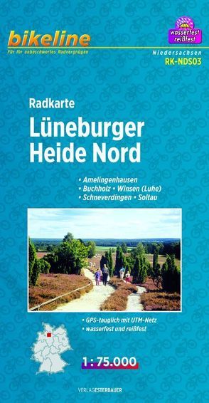 Radkarte Lüneburger Heide Nord von Esterbauer Verlag