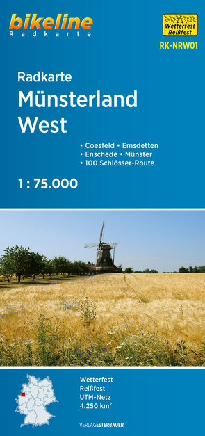 Radkarte Münsterland West (RK-NRW01) von Esterbauer Verlag