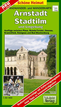 Radwander- und Wanderkarte Arnstadt, Stadtilm und Umgebung