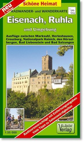 Radwander- und Wanderkarte Eisenach, Ruhla und Umgebung