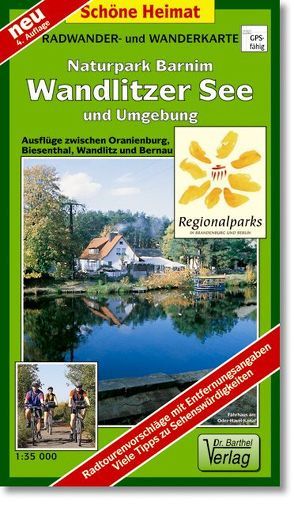 Radwander- und Wanderkarte Naturpark Barnim, Wandlitzer See und Umgebung