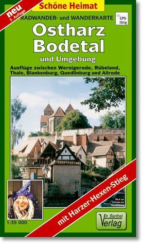 Radwander- und Wanderkarte Ostharz, Bodetal und Umgebung