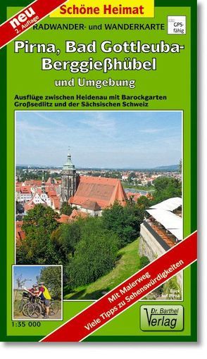 Radwander- und Wanderkarte Pirna, Bad Gottleuba-Bergießhübel und Umgebung