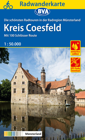 Radwanderkarte BVA Radregion Münsterland Kreis Coesfeld 1:50.000, reiß- und wetterfest, GPS-Tracks Download