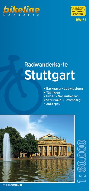 Radwanderkarte Stuttgart RW-S1 von Esterbauer Verlag