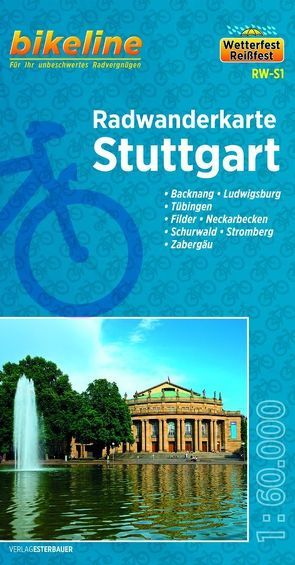 Radwanderkarte Stuttgart RW S1 von Esterbauer Verlag