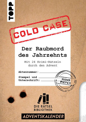 Die Rätselbibliothek Adventskalender – Cold Case: Der Raubmord des Jahrzehnts: Mit 24 Krimi-Rätseln durch den Advent von Pieper,  Hans