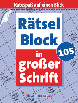 Rätselblock in großer Schrift 105 (5 Exemplare à 2,99 €) von Krüger,  Eberhard