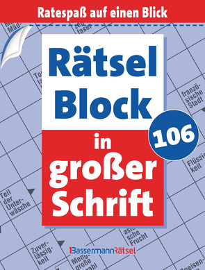 Rätselblock in großer Schrift 106 (5 Exemplare à 2,99 €) von Krüger,  Eberhard