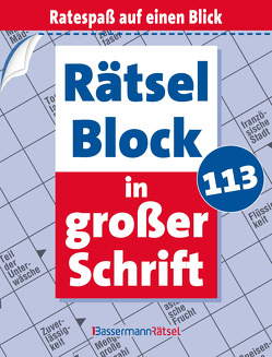 Rätselblock in großer Schrift 113 von Krüger,  Eberhard