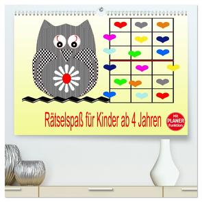 Rätselspaß für Kinder ab 4 Jahren (hochwertiger Premium Wandkalender 2024 DIN A2 quer), Kunstdruck in Hochglanz von Youlia,  Youlia