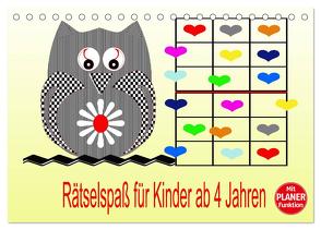 Rätselspaß für Kinder ab 4 Jahren (Tischkalender 2024 DIN A5 quer), CALVENDO Monatskalender von Youlia,  Youlia