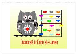 Rätselspaß für Kinder ab 4 Jahren (Wandkalender 2024 DIN A2 quer), CALVENDO Monatskalender von Youlia,  Youlia