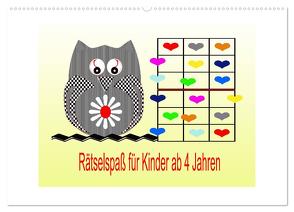 Rätselspaß für Kinder ab 4 Jahren (Wandkalender 2024 DIN A2 quer), CALVENDO Monatskalender von Youlia,  Youlia