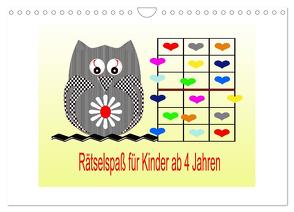 Rätselspaß für Kinder ab 4 Jahren (Wandkalender 2024 DIN A4 quer), CALVENDO Monatskalender von Youlia,  Youlia