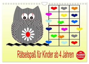 Rätselspaß für Kinder ab 4 Jahren (Wandkalender 2024 DIN A4 quer), CALVENDO Monatskalender von Youlia,  Youlia