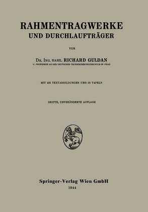 Rahmentragwerke und Durchlaufträger von Guldan,  Richard