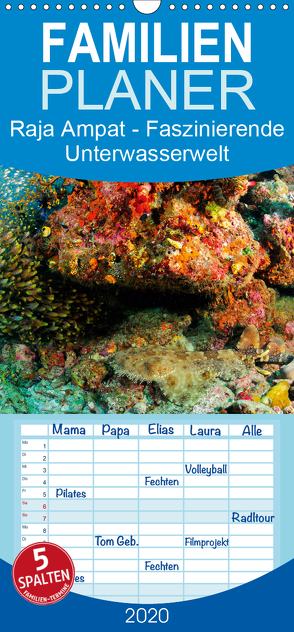 Raja Ampat – Faszinierende Unterwasserwelt – Familienplaner hoch (Wandkalender 2020 , 21 cm x 45 cm, hoch) von H. Kraus,  Martin