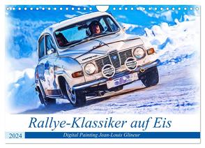 Rallye-Klassiker auf Eis (Wandkalender 2024 DIN A4 quer), CALVENDO Monatskalender von Glineur,  Jean-Louis