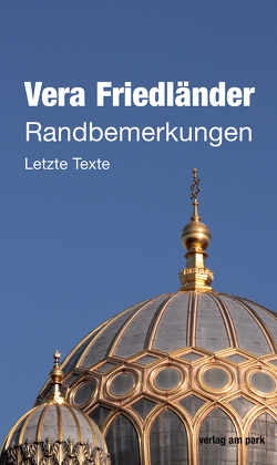 Randbemerkungen von Friedländer,  Vera