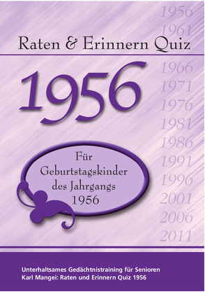 Raten und Erinnern Quiz 1956 von Mangei,  Karl