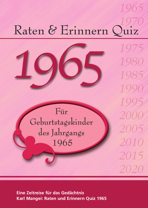 Raten und Erinnern Quiz 1965 von Mangei,  Karl