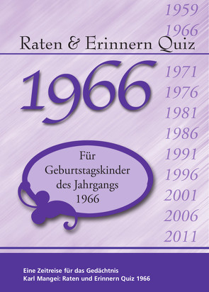 Raten und Erinnern Quiz 1966 von Mangei,  Karl