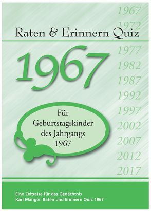 Raten und Erinnern Quiz 1967 von Mangei,  Karl