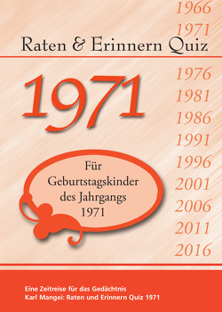 Raten und Erinnern Quiz 1971 von Mangei,  Karl