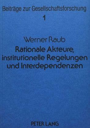 Rationale Akteure, institutionelle Regelungen und Interdependenzen von Raub,  Werner