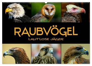 Raubvögel – lautlose Jäger (Wandkalender 2024 DIN A2 quer), CALVENDO Monatskalender von Bleicher,  Renate