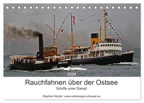 Rauchfahnen über der Ostsee – Schiffe unter Dampf (Tischkalender 2024 DIN A5 quer), CALVENDO Monatskalender von Käufer,  Stephan