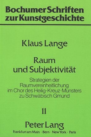 Raum und Subjektivität von Lange,  Klaus