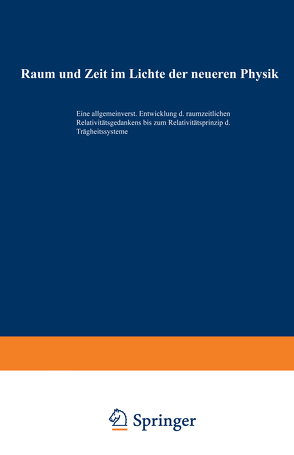 Raum und Zeit im Lichte der neueren Physik von Witte,  Hans