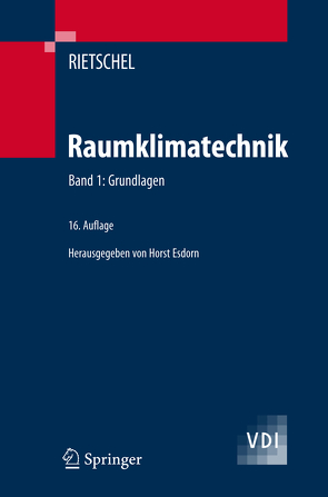 Raumklimatechnik von Esdorn,  Horst, Rietschel,  Hermann