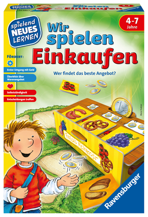 Ravensburger 24985 – Wir spielen Einkaufen – Spielen und Lernen für Kinder, Lernspiel für Kinder ab 4-7 Jahren, Spielend Neues Lernen für 2-4 Spieler von Teubner,  Marco