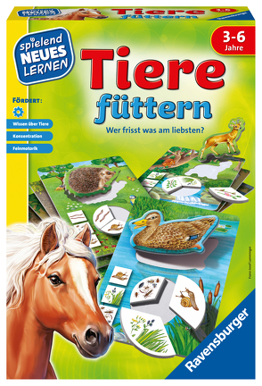 Ravensburger 25034 – Tiere füttern – Spielen und Lernen, Lernspiel für Kinder ab 3-6 Jahren, Spielend Neues Lernen für 1-4 Spieler von Lamminger,  Franz-Josef