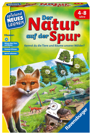 Ravensburger 25041 – Der Natur auf der Spur – Spielen und Lernen für Kinder, Lernspiel für Kinder von 4-8 Jahren, Spielend Neues Lernen für 2-4 Spieler von Kreowski,  Klaus