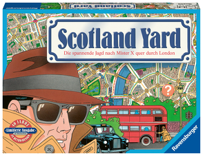 Ravensburger 27461 – Scotland Yard 40 Jahre Jubiläumsedition – im Retro-Design – mit Abenteuerbuch – Abwechslungsreiches Familienspiel für Erwachsene und Kinder ab 8 Jahren, für 2-6 Spieler von Projektteam III, Schacht,  Michael