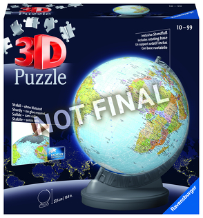 Ravensburger 3D Puzzle 11549 – Globus mit Licht – 540 Teile – Beleuchteter Globus für Erwachsene und Kinder ab 10 Jahren