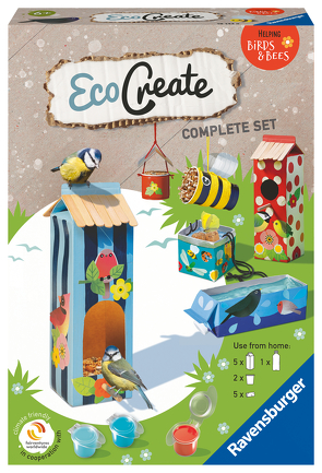 Ravensburger EcoCreate 18143 – Helping Birds & Bees – Kinder ab 6 Jahren