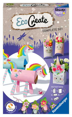 Ravensburger EcoCreate 18438 – Unicorn Party – Kinder ab 6 Jahren