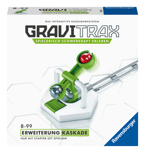 Ravensburger GraviTrax Erweiterung Kaskade – Ideales Zubehör für spektakuläre Kugelbahnen, Konstruktionsspielzeug für Kinder ab 8 Jahren