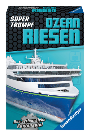 Ravensburger Kartenspiel, Supertrumpf Ozeanriesen 20698, Quartett und Trumpf-Spiel für Technik-Fans ab 7 Jahren