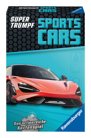 Ravensburger Kartenspiel, Supertrumpf Sports-Cars 20683, Quartett und Trumpf-Spiel für Technik-Fans ab 7 Jahren